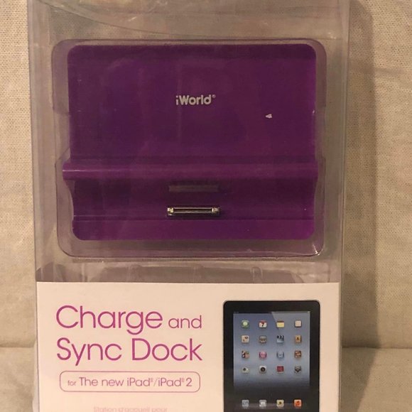 NIP Purple Charge & Sync Dock For The New iPad/ iPad 2 - Picture 1 of 6